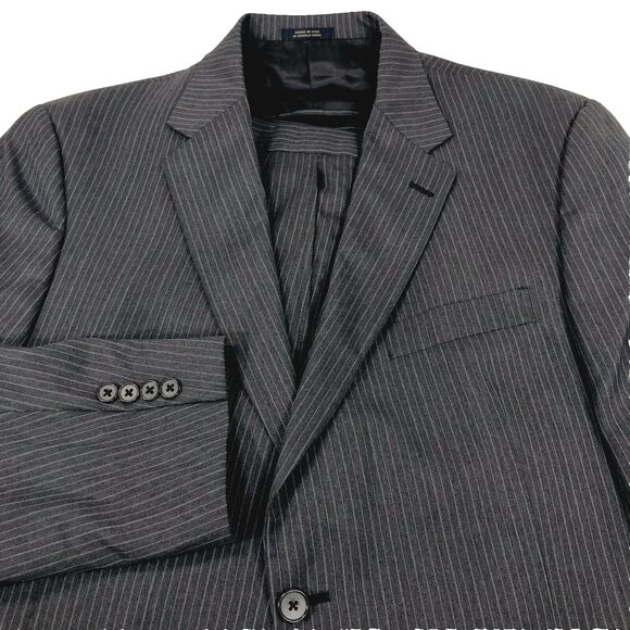 Hart Schaffner Marx Suit Wool Gold Trumpeter 44 S Stripe Gray 39 x 30 Pants  USA - Picture 5 of 16